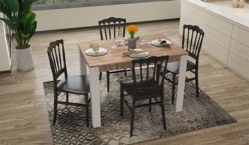 Grande Masa Napolyon Sandalye Takımı - Siyah