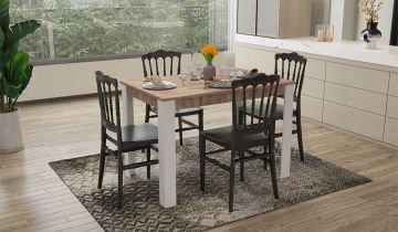 Grande Masa Napolyon Sandalye Takımı - Siyah