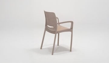 Rattan Sandalye Lüx Cappucino (Kollu-2 Adet)