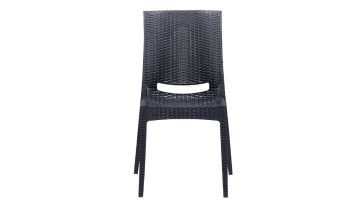 Rattan Sandalye Antrasit (6 Adet)