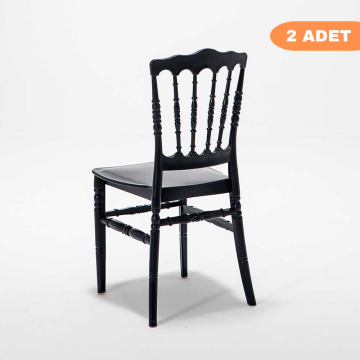 2 Adet Siyah Pratik Sandalye / Balkon-bahçe-mutfak