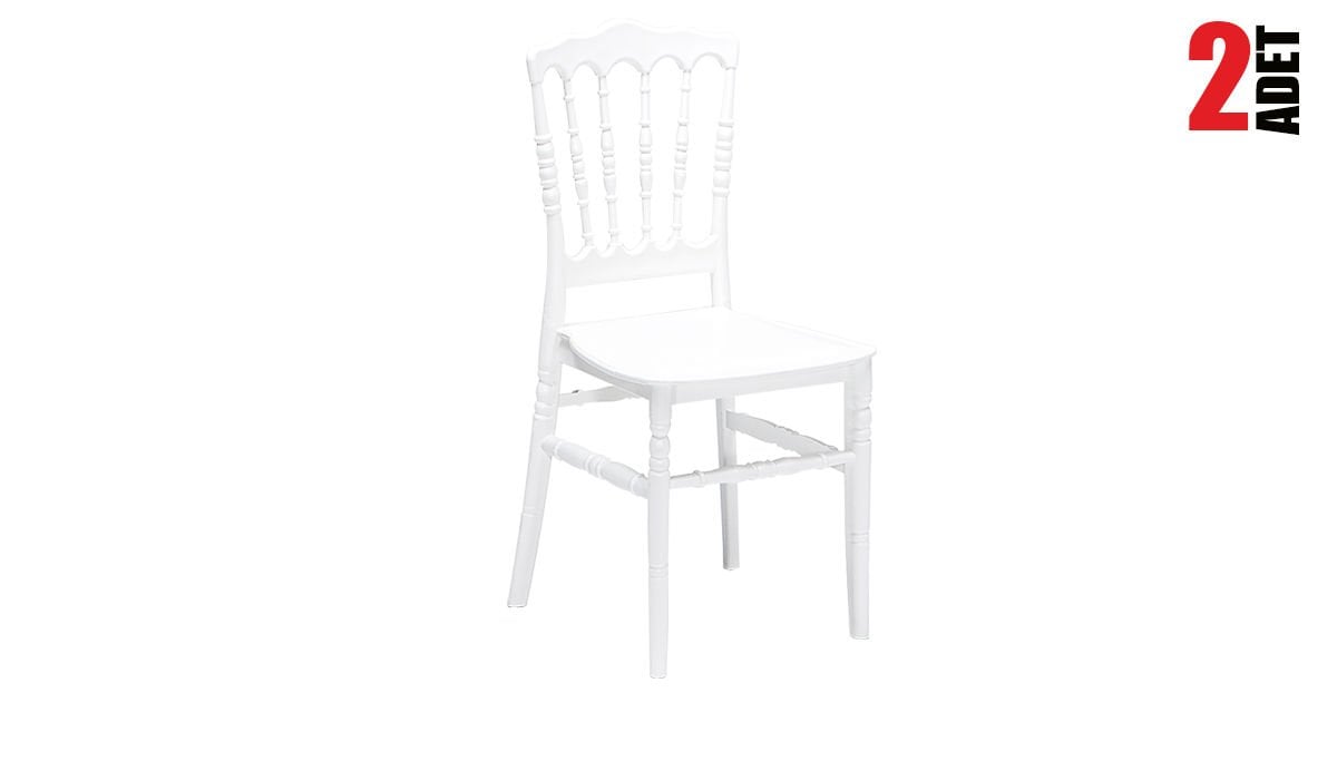 2 Adet Miray Beyaz Pratik Sandalye / Balkon-bahçe-mutfak