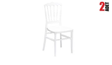 2 Adet Napolyon Beyaz Pratik Sandalye / Balkon-bahçe-mutfak