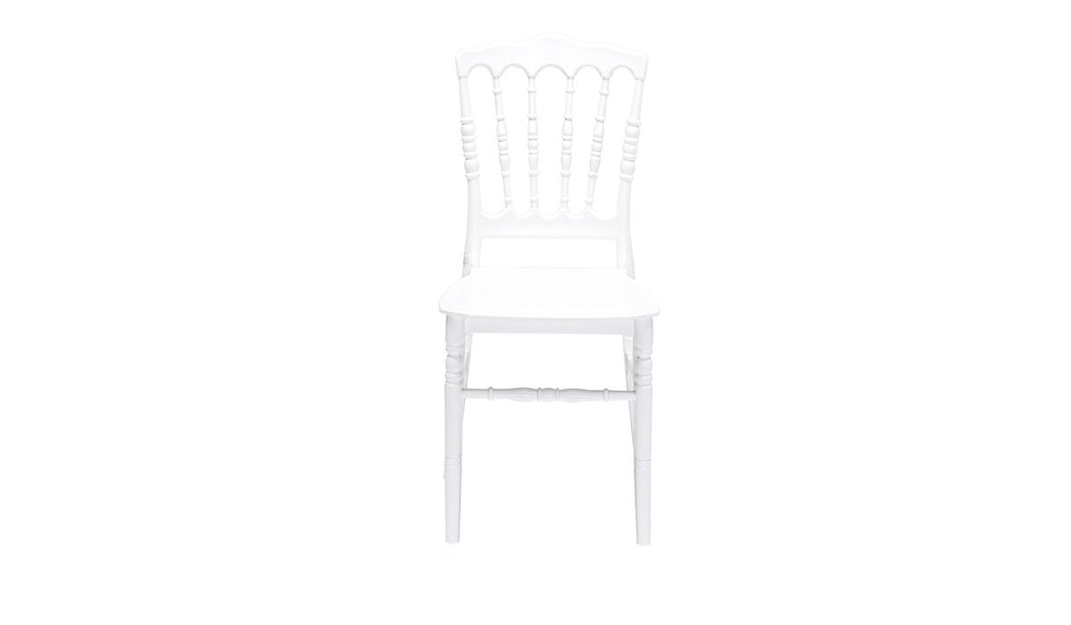 2 Adet Napolyon Beyaz Pratik Sandalye / Balkon-bahçe-mutfak