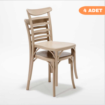 4 Adet Efes Cappucino Sandalye / Balkon-bahçe-mutfak