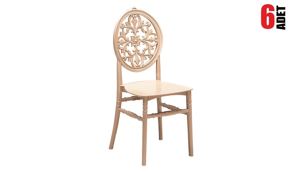 Venüs Cappucino Sandalye (6 Adet)