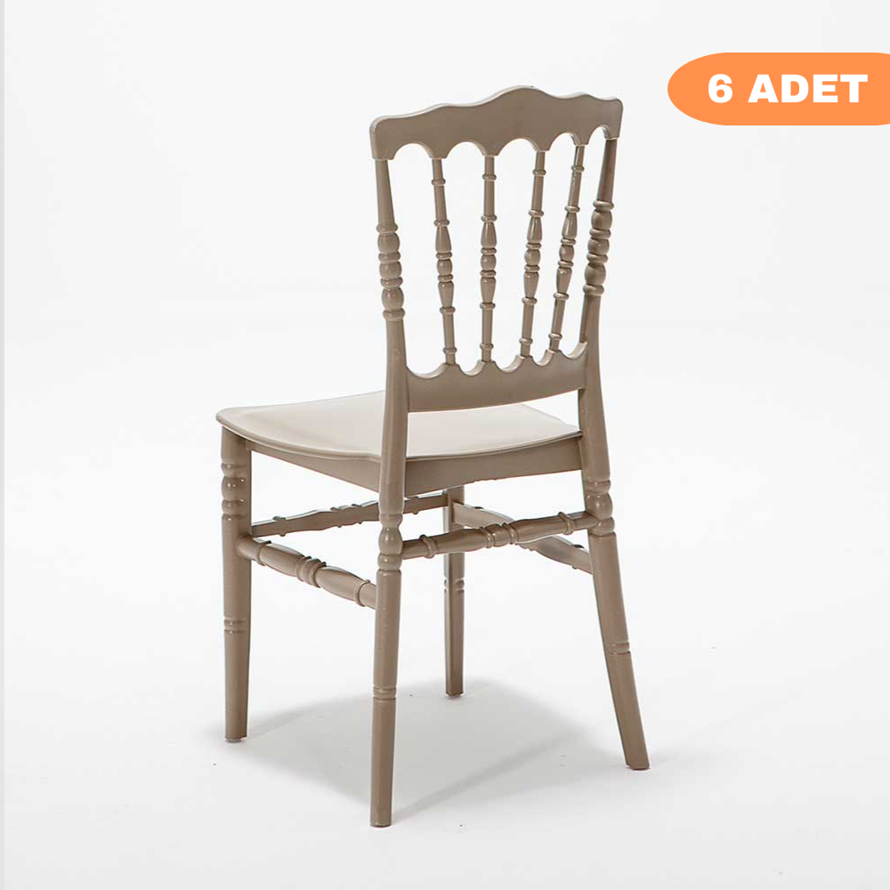 6 Adet Napolyon Cappucino Sandalye / Balkon-bahçe-mutfak