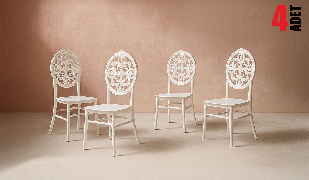 Venüs Sandalye Beyaz (4 Adet)