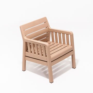 Lara Tekli 1 Kişilik Koltuk Mindersiz Balkon&teras Bahçe Koltuk / Cappucino