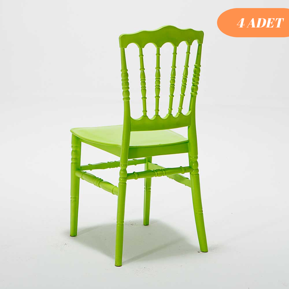 4 Adet Napolyon Sandalye - Yeşil