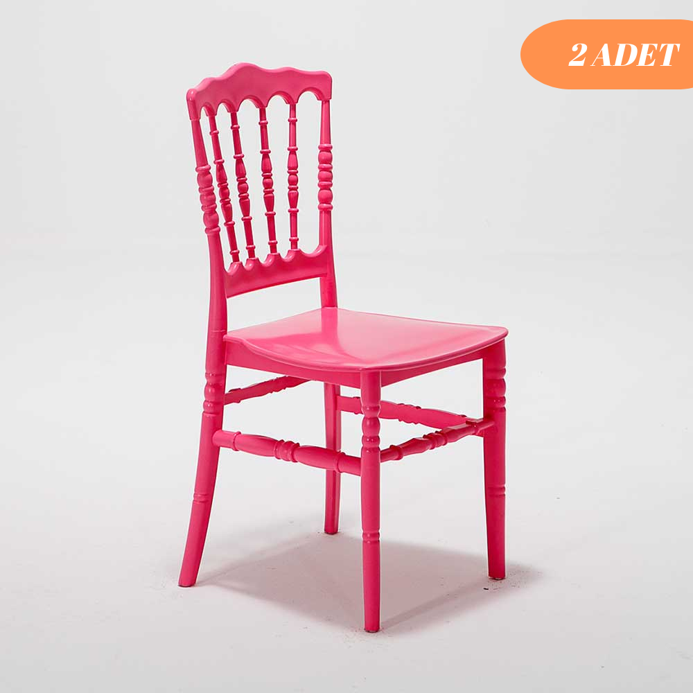 2 Adet Napolyon Sandalye - Pembe