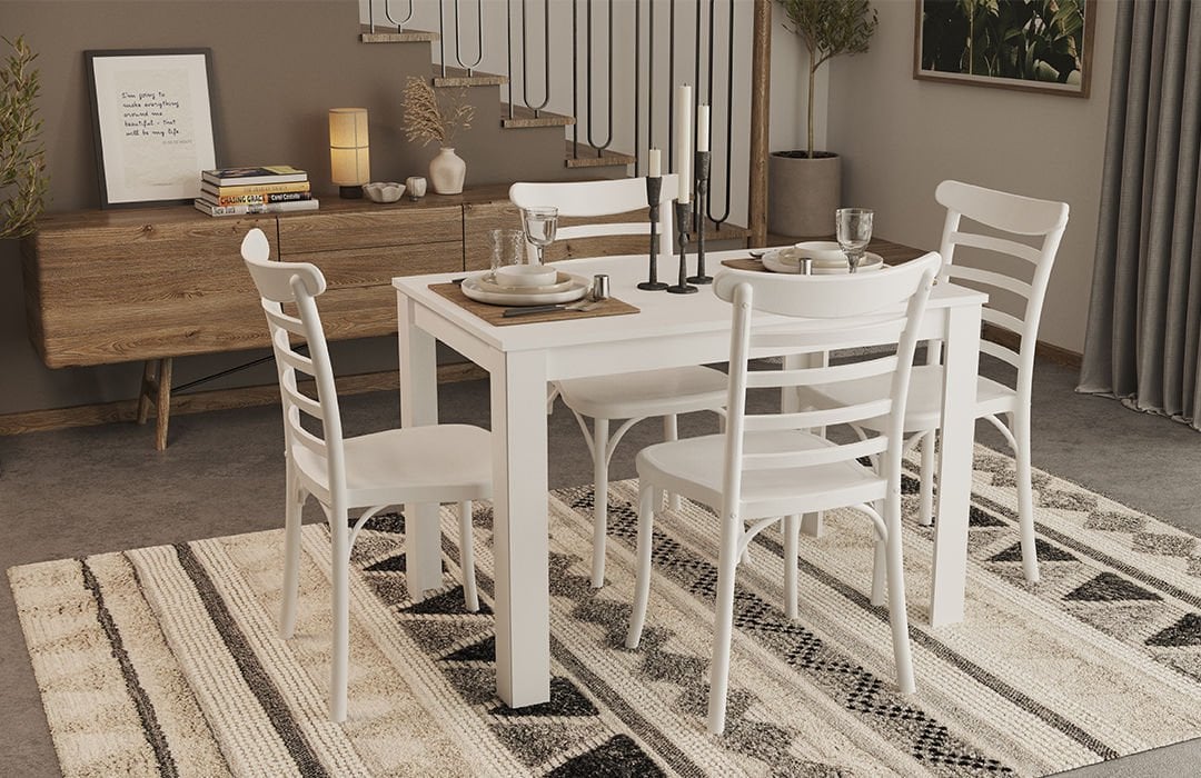 Arda / Efes Mutfak Masa Takımı - Beyaz