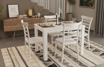 Arda / Efes Mutfak Masa Takımı - Beyaz