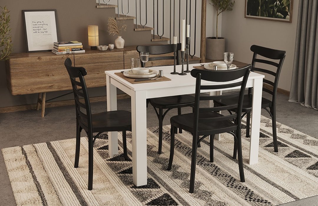 Arda / Efes Mutfak Masa Takımı - Siyah