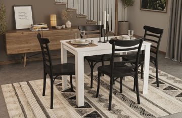 Arda / Efes Mutfak Masa Takımı - Siyah