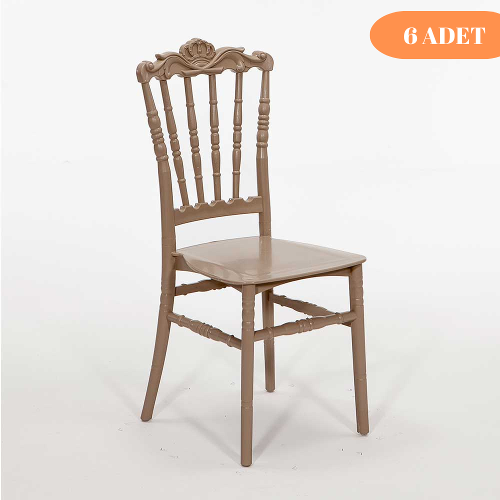 6 Adet Artemis Sandalye - Cappucino