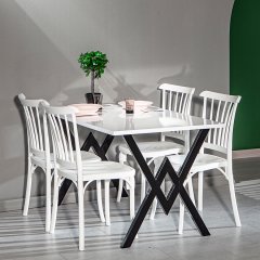 Matrix Wega Beyaz / Violet Masa Takımı - Beyaz