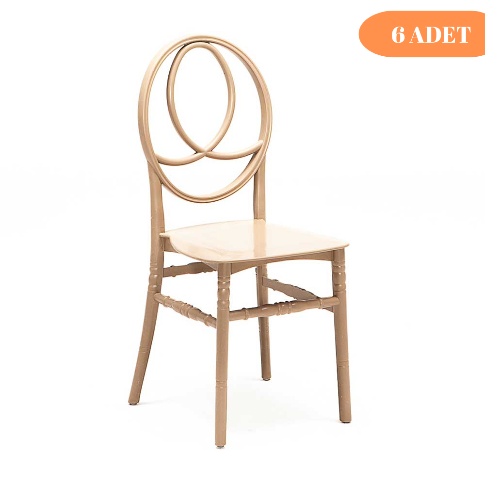 6 Adet Phoenix Cappucino Sandalye / Balkon-bahçe-mutfak