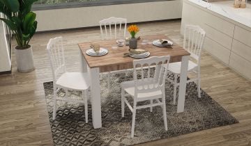 Grande Masa Napolyon Sandalye (4 Adet-Beyaz)