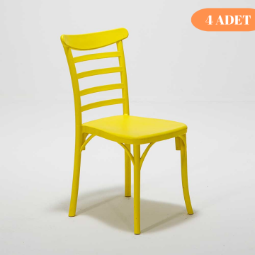 4 Adet Efes Sarı Sandalye / Balkon-bahçe-mutfak
