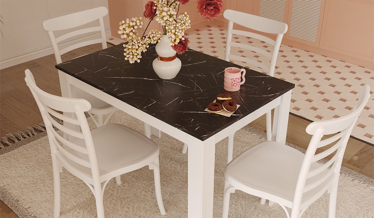 Mirage / Efes Mutfak Masa Takımı - Beyaz