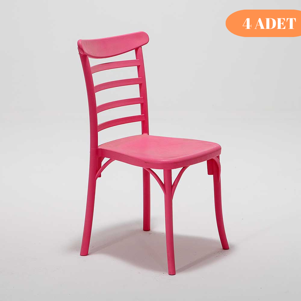 4 Adet Efes Pembe Sandalye / Balkon-bahçe-mutfak