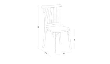 6 Adet Violet Beyaz Sandalye / Balkon-bahçe-mutfak