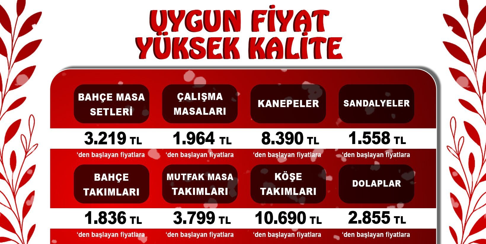 Fiyatlar